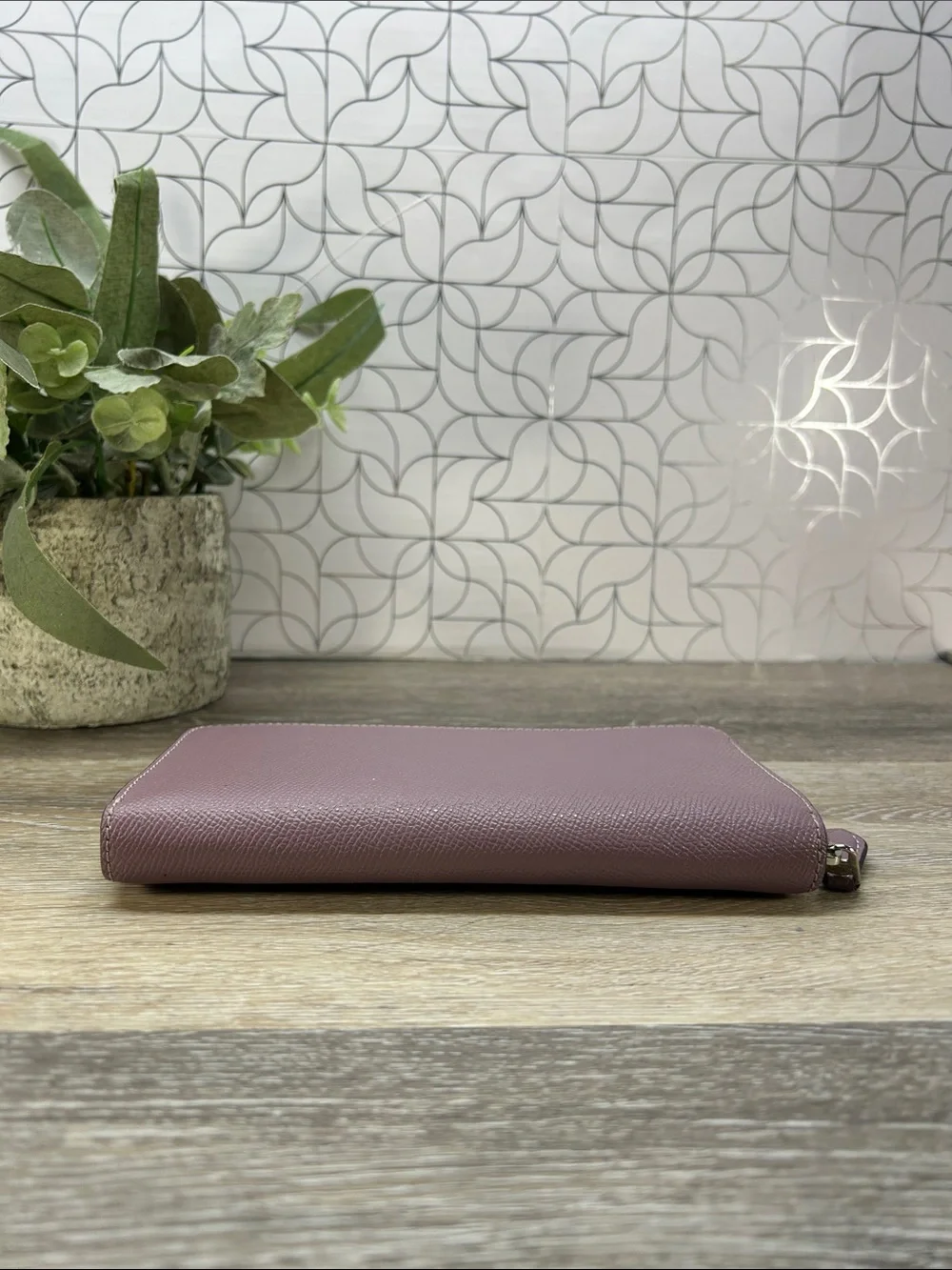 Coach Pink Leather Zip Wallet